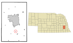 Location of Roca, Nebraska