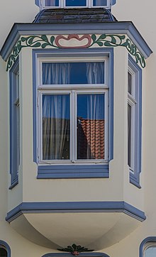 A canted oriel window in Lengerich, Germany Lengerich Bahnhofstrasse 18 Haus Jasper 02.jpg