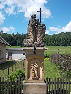Levínská Olešnice : statue de sainte Marie-Madeleine.
