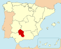 Letak Provinsi Córdoba di Spanyol