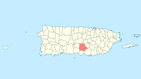 Муніципалітет Коамо на карті Пуерто-Рико