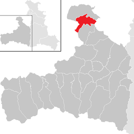 Poloha obce Lofer v okrese Zell am See (klikacia mapa)