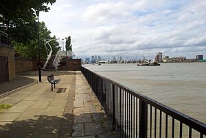 The Thames Path in Woolwich Dockyard