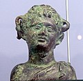 Museum Lauriacum: Salbgefäß aus Bronze ( 3.Jhdt. ) in Form einer Satyrbüste.