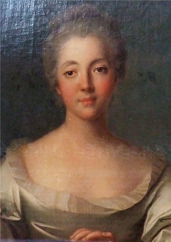 Portrait de Madame Louise Dupin (1706-1799). Peinture de Jean-Marc Nattier.