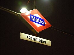 Metro de Madrid. Estación de Canillejas.