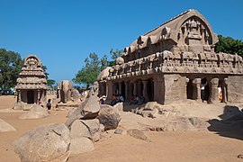 Mahabalipuram, Pancha Rathas, Tamil Nadu, Indie.jpg