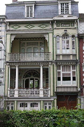 File:Maison sise rue Warocqué 70-72 à La Louvière 01.JPG