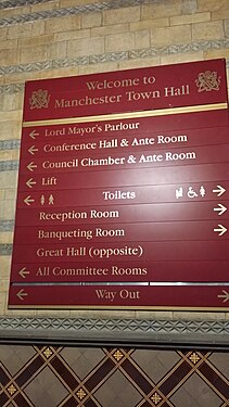 Manchester Town Hall (In language), UK