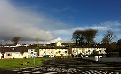 A row of housing in Manorcunningham.