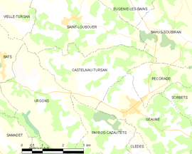 Mapa obce Castelnau-Tursan
