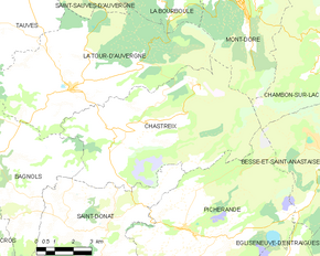 Poziția localității Chastreix -Sancy