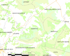 Mapa obce Gamarthe