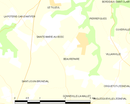 Mapa obce Beaurepaire