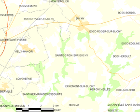 Poziția localității Sainte-Croix-sur-Buchy