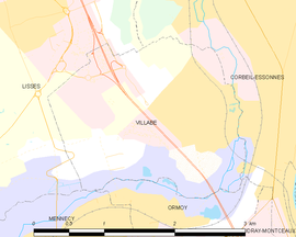 Mapa obce Villabé