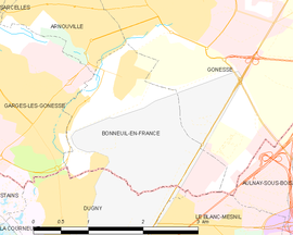 Mapa obce Bonneuil-en-France