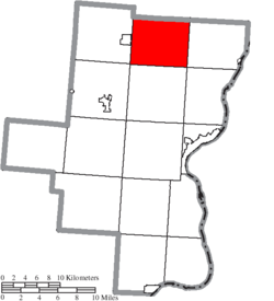 موقعیت بخش مورگان، شهرستان گالیا، اوهایو در نقشه