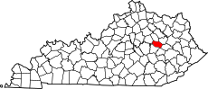 Map of Kentucky highlighting Powell County.svg