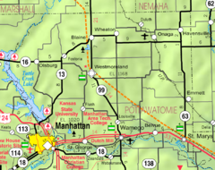 Карта на Pottawatomie Co, Ks, USA.png