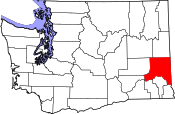 Map of Washington highlighting Whitman County.svg
