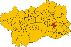 Map of comune of Montjovet (region Aosta Valley, Italy).svg