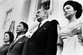 Lyndon B. Johnson with Ferdinand and Imelda Marcos during a state visit at the White House in 1966