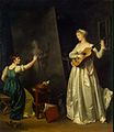 Marguerite Gérard - Painter when painting a portrait of a lute player.jpg