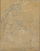 based on: Virgin and Child with Saint John (chalk sketch) 
