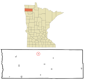 Marshall County Minnesota Incorporated and Unincorporated areas Strandquist Highlighted.svg