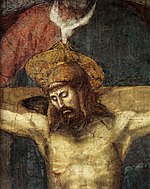 Masaccio, trinità, dettaglio.jpg
