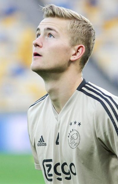 De Ligt in training with Ajax in 2018