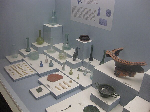 Excavations from Melissani in the Archaeological Museum of Argostoli