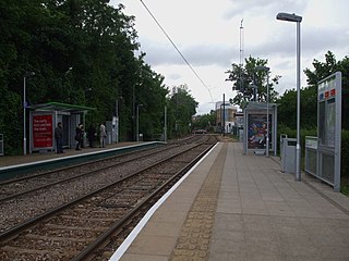 Merton Park tram stop Tramlink tram stop in London, England