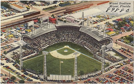 Inside view of stadium in 1950s