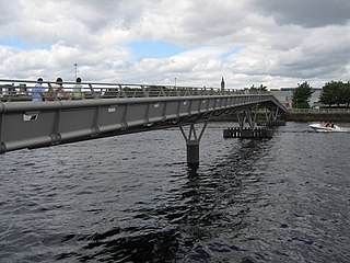 Millennium Bridge, Glasgow pedestrian bridge over the River Clyde in the city of Glasgow