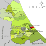 Location in the comarca