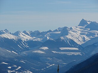 Mt. Albreda, in the Monashee Mountains and Clemina Creek, a tributary of the Albreda River Monashee peaks.JPG