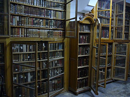 Monastic library in Mount Athos.