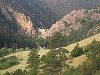 Cimarron Canyon State Park, just below the dam for Eagle Nest Lake.