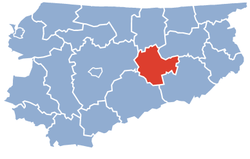 Localização dentro da voivodia