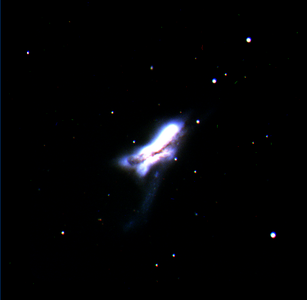 NGC 520 interacting galaxies, picture taken with the Nordic Optical Telescope.
