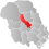 Seljord markert med rødt på fylkeskartet