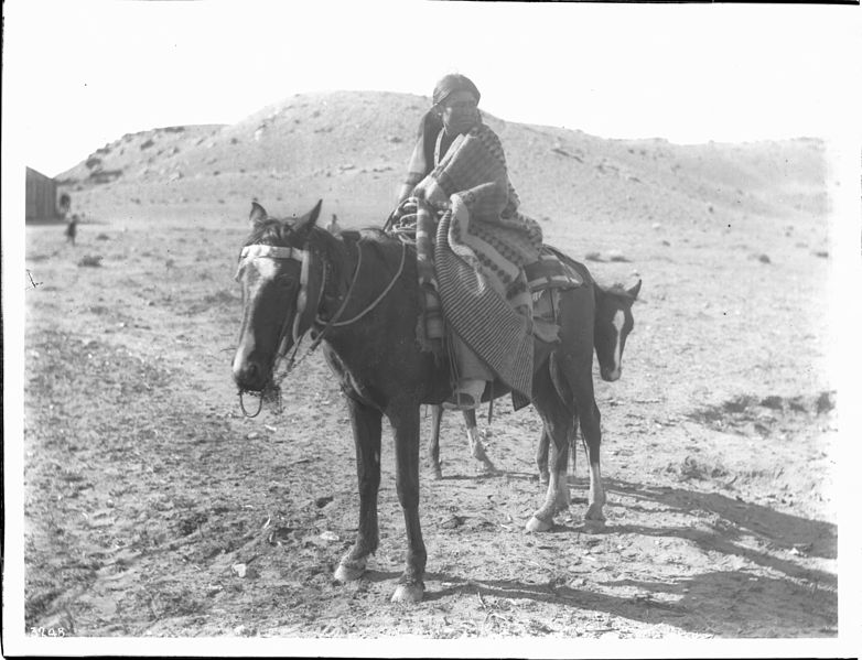 File:Navajo Indian maiden on a pony, ca.1901 (CHS-3248).jpg