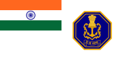 インド海軍の軍艦旗。