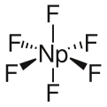Stereo structural formula of Neptunium hexafluoride