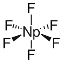 Strukturformel von Neptuniumhexafluorid