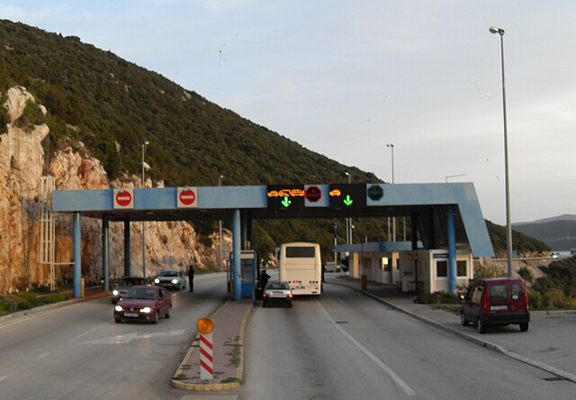 Bosnian border crossing north of Neum
