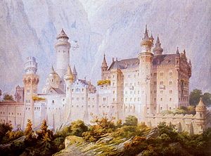 Ludwig's design for Neuschwanstein Castle Neuschwanstein-projet.jpg