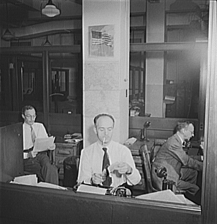 Office of The New York Times' news syndicate, circa 1942